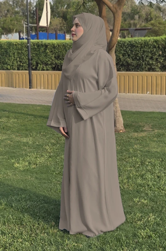 Gray Plain Abaya